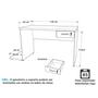 Imagem de Mesa para Computador Gamer 1 Gaveta 120x60 Cm