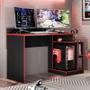 Imagem de Mesa para Computador Gamer Play Preto/Vermelho - PR Móveis