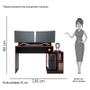 Imagem de Mesa para Computador Gamer Play Preto/Vermelho - PR Móveis