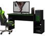 Imagem de Mesa para Computador Gamer Preto com Verde - Gelius Móveis