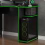 Imagem de Mesa para computador Gamer XP - Preto com Verde - RPM Móveis