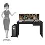 Imagem de Mesa para Computador Notebook Desk Game DRX 8000 Preto - Mpozenato