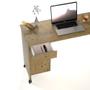 Imagem de Mesa para Computador Quarto ou Escritório Bella 1 Gaveta e 1 Porta Nature - Móvebrinque