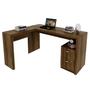 Imagem de Mesa para Escritório 113x138,5cm em L com 2 Gavetas ME4129