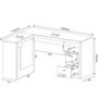 Imagem de Mesa para escritório 2 gavetas branco me4129 - tecno mobili