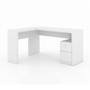 Imagem de Mesa para escritório 2 gavetas branco me4129 - tecno mobili