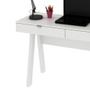 Imagem de Mesa Para Escritório 2 Gavetas ME4128 Branco - Tecno Mobili