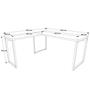Imagem de Mesa para Escritório Angular Kuadra Snow - Compace