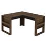 Imagem de Mesa para Escritório Angular Me4145 Nogal/Preto - Tecno Mobili