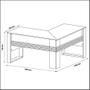 Imagem de Mesa para Escritório Angular ME4145 Nogal/Preto Tecnomobili