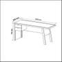 Mesa para Escritório com 2 gavetas ME4122 Amêndoa Tecnomobili Imagem de Mesa para Escritório com 2 gavetas ME4122 Amêndoa Tecnomobili