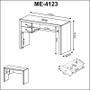 Imagem de Mesa para Escritório com 2 gavetas ME4123  Amêndoa - Tecno