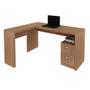 Imagem de Mesa para Escritório com 2 gavetas ME4129 Amêndoa Tecnomobili
