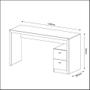 Imagem de Mesa para Escritório com 2 gavetas ME4130 Rústico Tecnomobili
