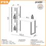 Imagem de Mesa para Escritório com Torre 1,225m Estilo Industrial 5 Prateleiras F29 Pradel Móveis