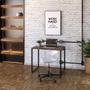 Imagem de Mesa Para Escritório e Home Office Industrial Aspen 90 cm C01 Carvalho Dark - Lyam Decor