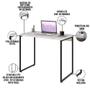 Imagem de Mesa Para Escritório e Home Office Industrial Aspen 90 cm C01 Snow - Lyam Decor