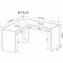 Imagem de Mesa para Escritório em L Angular Me4116 Tecno Mobili