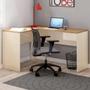 Imagem de Mesa para escritório em l com 1 gaveta casa d euro noce/off