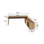 Imagem de Mesa para Escritório em L Executiva 200x180cm com Balcão Cayman Yescasa