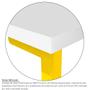 Imagem de Mesa para Escritório Escrivaninha Nova York Estilo Industrial Mdf 120cm Amarelo e Branco