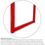 Imagem de Mesa para Escritório Escrivaninha Nova York Estilo Industrial Mdf 120cm Vermelho e Branco