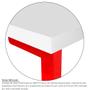 Imagem de Mesa para Escritório Escrivaninha Nova York Estilo Industrial Mdf 120cm Vermelho e Branco