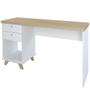 Imagem de Mesa Para Escritório Home Office Escrivaninha Sky A02 Olmo Branco - Lyam Decor