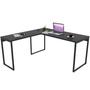 Imagem de Mesa Para Escritório Home Office Estilo Industrial em L Form 150x150cm Preto Onix - Lyam Decor