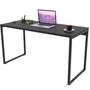 Imagem de Mesa Para Escritório Home Office Estilo Industrial Form 135 cm Preto Onix - Lyam Decor