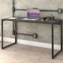 Imagem de Mesa Para Escritório Home Office Estilo Industrial Form 135 cm Preto Onix - Lyam Decor