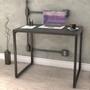 Imagem de Mesa Para Escritório Home Office Estilo Industrial Form C01 90 cm Preto Onix - Lyam Decor