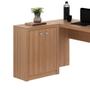 Imagem de Mesa para Home Office com Gavetas e 2 Portas Amêndoa - Tecno Mobili