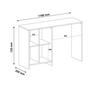 Imagem de Mesa Para Notebook Com 4 Nichos Artely Matrix Cor Branco