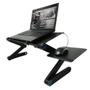 Imagem de Mesa Para Notebook Laptop Computador Articulável Dobrável Multifuncional Com Mousepad Removível Cooler Usb Suporte Resis