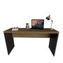 Imagem de Mesa para Notebook Natus Preta e Carvalho 120 cm