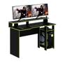 Imagem de Mesa para PC Gamer 136x89cm ME4153 Preto Verde