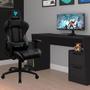 Imagem de Mesa Para PC Gamer Fantasy BMG-02 com Cadeira Gamer EC3 ThunderX3 Preto - Lyam Decor