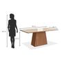 Imagem de Mesa para Sala de Jantar 160x90cm com Vidro Lapidado