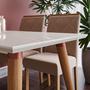Imagem de Mesa para Sala De Jantar Adele 130 x 80 cm e 4 Cadeiras Fernanda Cimol Madeira/Off White/Nude