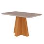 Imagem de Mesa para Sala de Jantar Maite 130 cm e 4 Cadeiras Tais com Moldura Cimol Nature/Off White/Nude