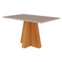 Imagem de Mesa para Sala de Jantar Patricia 130 cm com 4 Cadeiras Tais Cimol Nature/Off White/CHOCOLATE