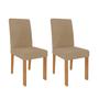 Imagem de Mesa para Sala De Jantar Patricia 130 x 80 cm e 4 Cadeiras Maia Cimol Nature/Offwhite/Gengibre