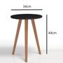 Imagem de Mesa Pequena Tabriz Cabeceira Lateral Apoio Cama MDF Preto