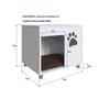 Imagem de Mesa Pet Lateral para Cachorro com Almofada - Branco