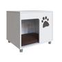 Imagem de Mesa Pet Lateral para Cachorro com Almofada - Branco