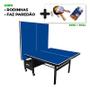 Imagem de MESA PING PONG Com Rodinhas MDF 18mm - Modelo 1084 KLOPF + Rede com suporte Alicate 5034 + Kit Raquetes e Bolinhas 5055