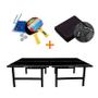 Imagem de MESA PING PONG ESPECIAL COR PRETA MDP 15MM - KLOPF 1010 + KIT TÊNIS DE MESA 5031 + Capa Impermeável