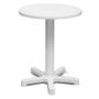 Imagem de Mesa plastica montavel capri branca com base e tubo plastico brancos