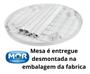 Imagem de Mesa Plástica Redonda Demontável Mor Preta E Branca